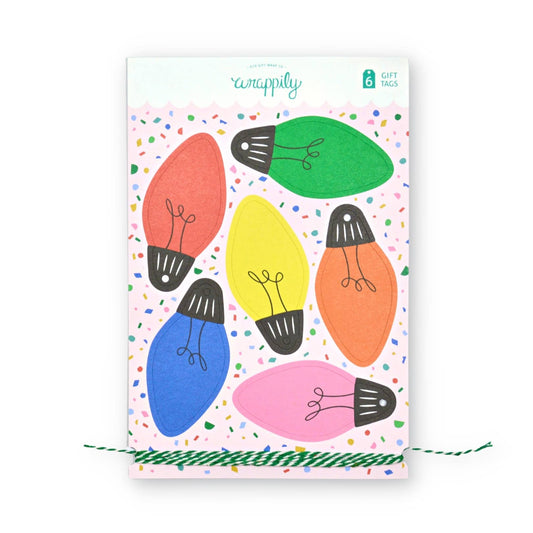 Christmas Lights Pop-out Gift Tags, set of 6