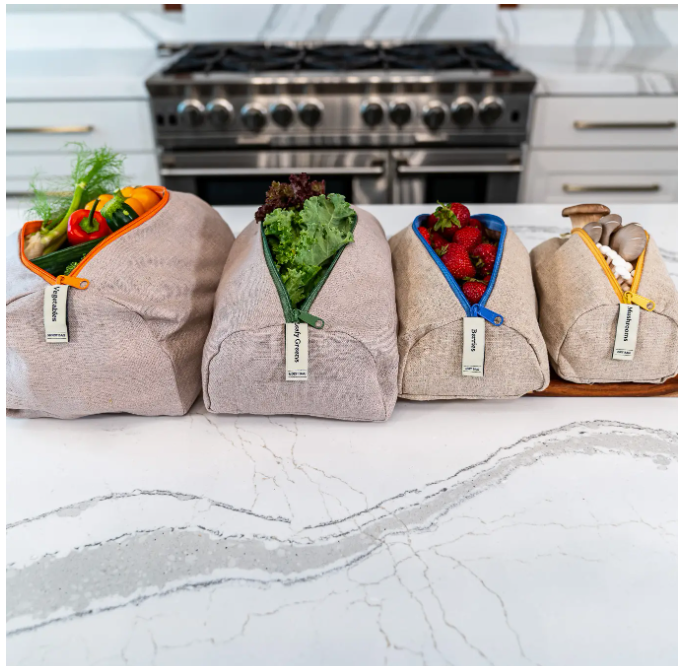 Ambrosia Linen Refrigerator Bags