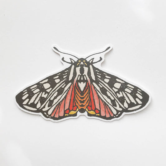 Tiger Moth Butterfly Eco-Friendly Paper Sticker