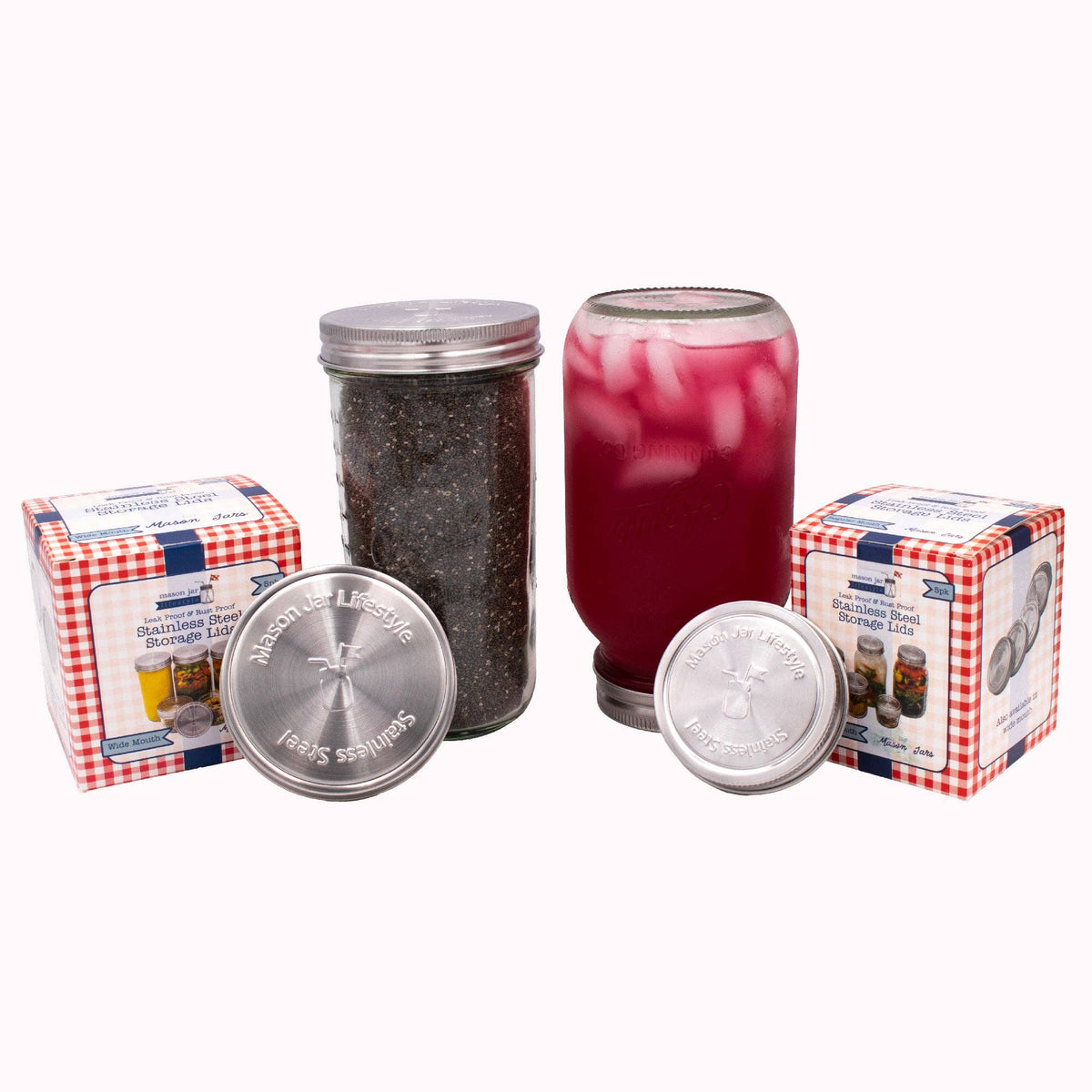 Stainless Steel Mason Jar Storage Lids