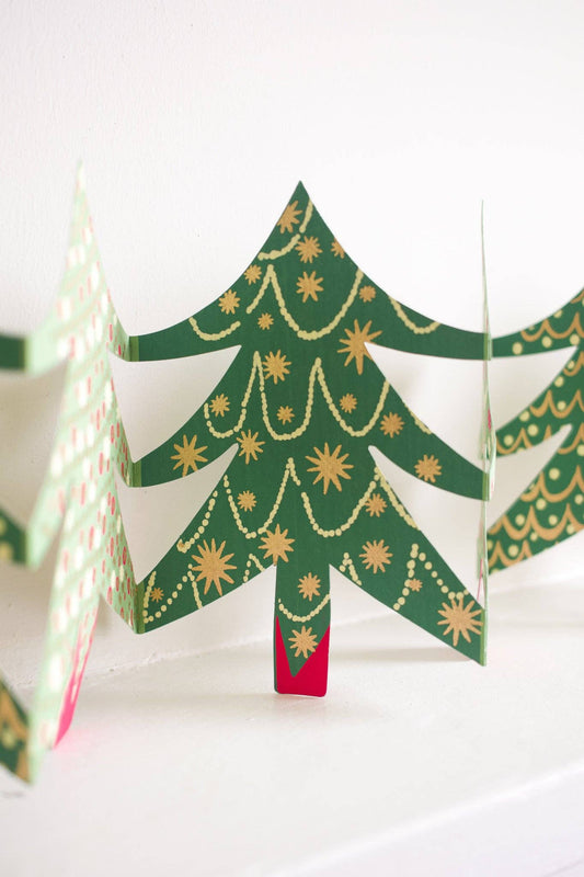 Christmas Trees Concertina Garland