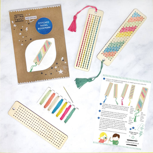 DIY Craft Kit - Kids: Make Your Own Stitched Tassel Bookmark