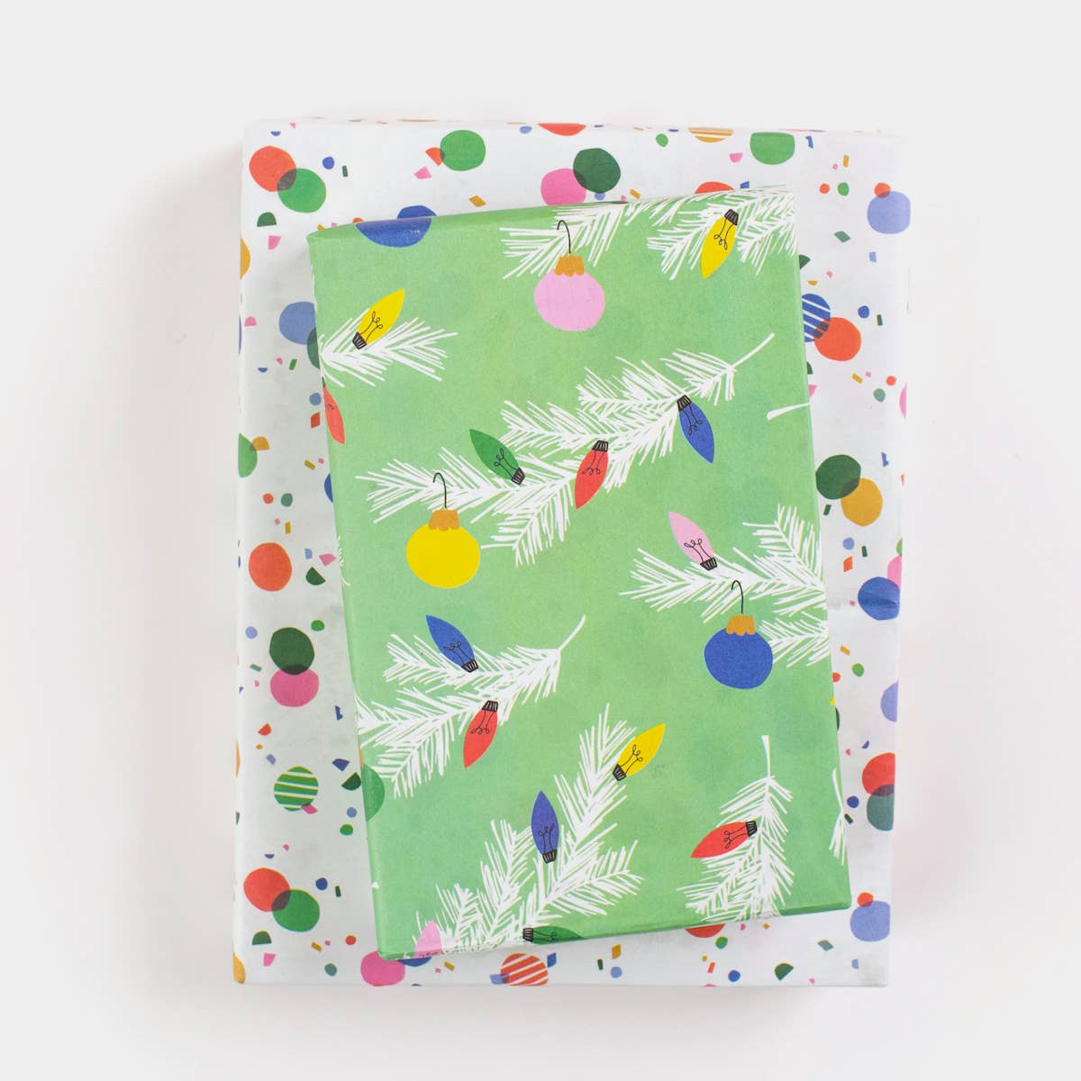 Boughs/ Twinkled • Double-sided Eco Wrapping Paper • Holiday