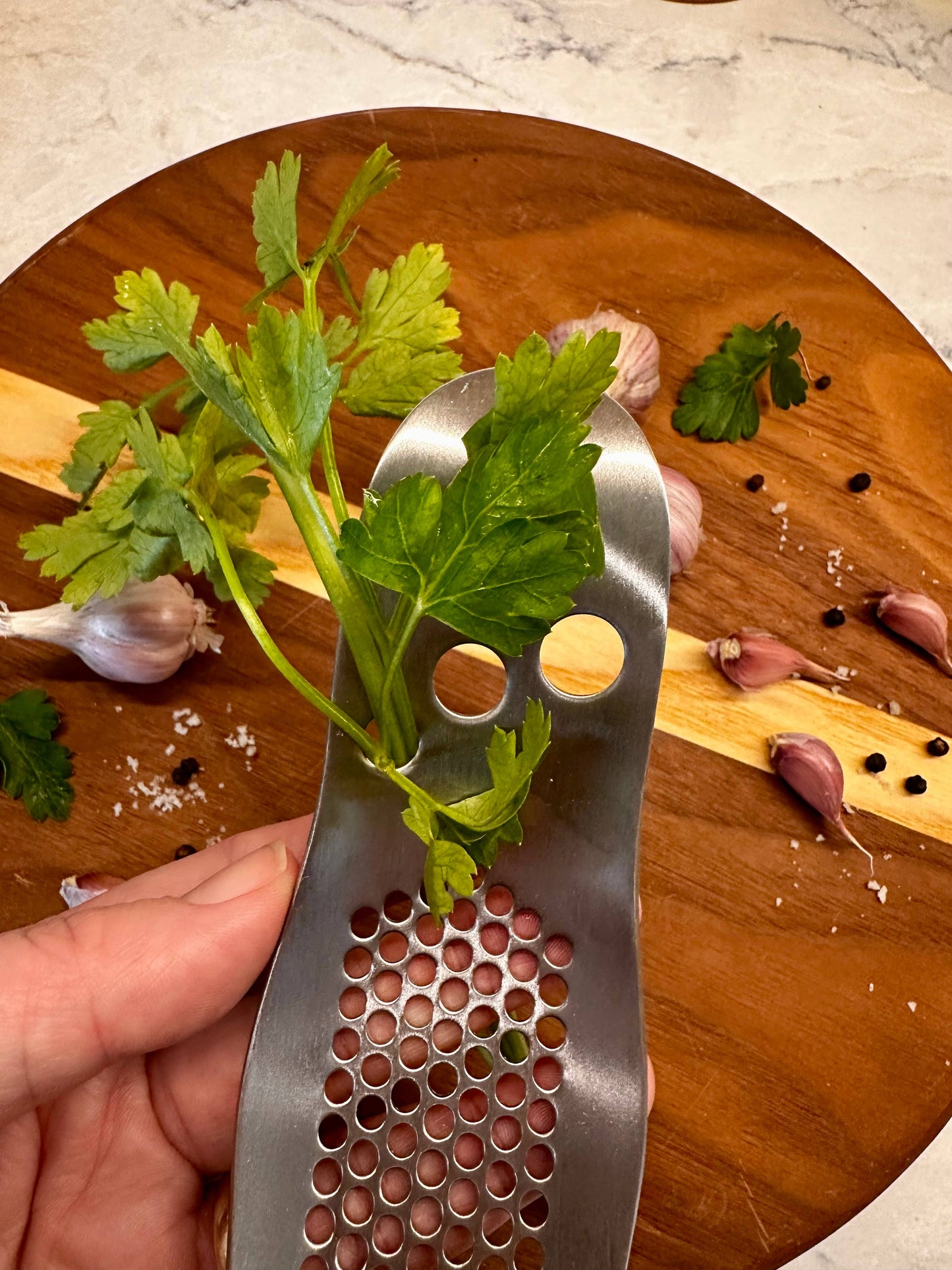 Nan’s Garlic Press & Herb Stripper
