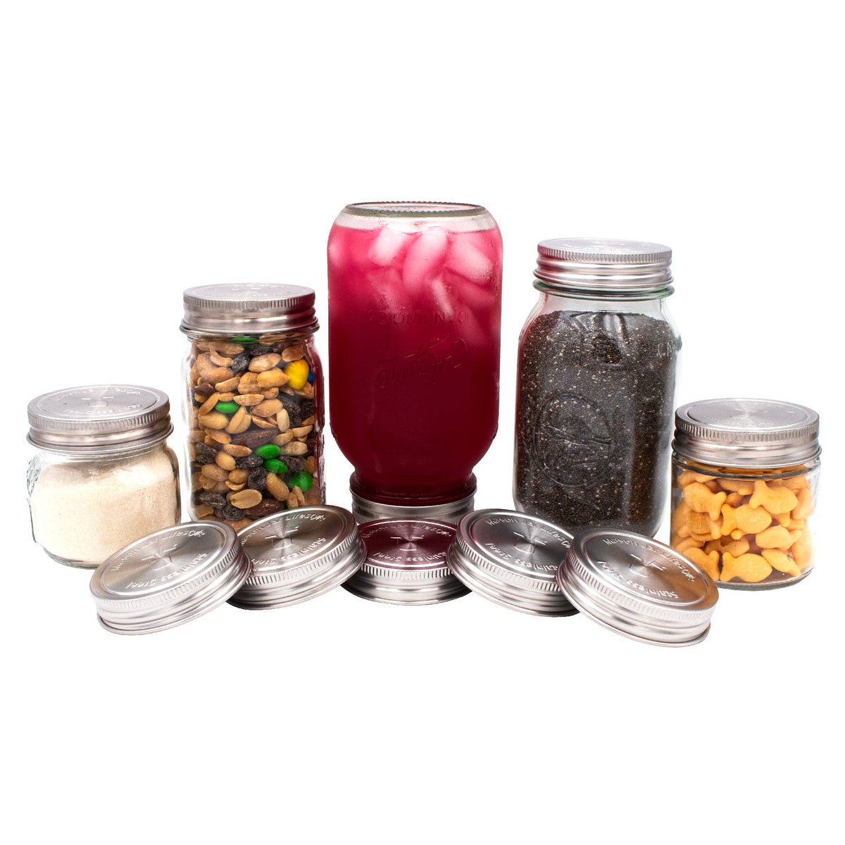 Stainless Steel Mason Jar Storage Lids