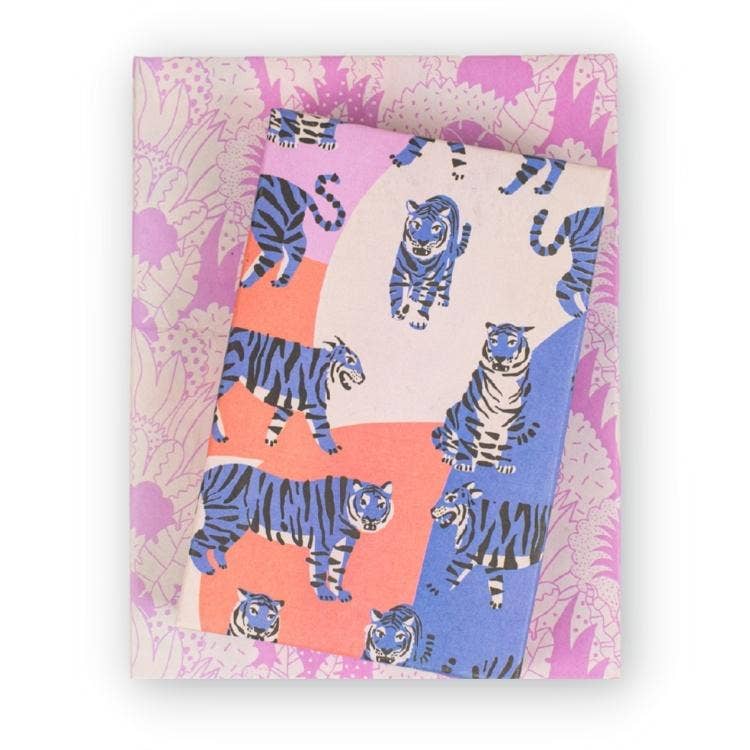 Blue Tigers • Double-Sided • Everyday Eco Wrapping Paper