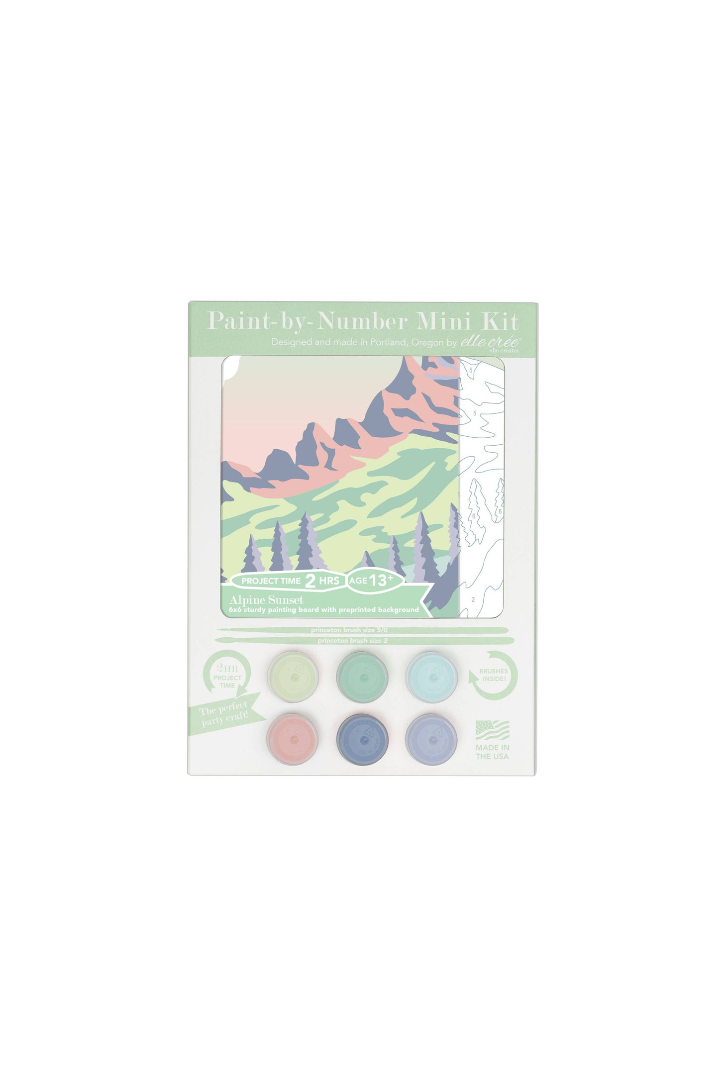 MINI Paint-by-Number Kit, Alpine Sunset