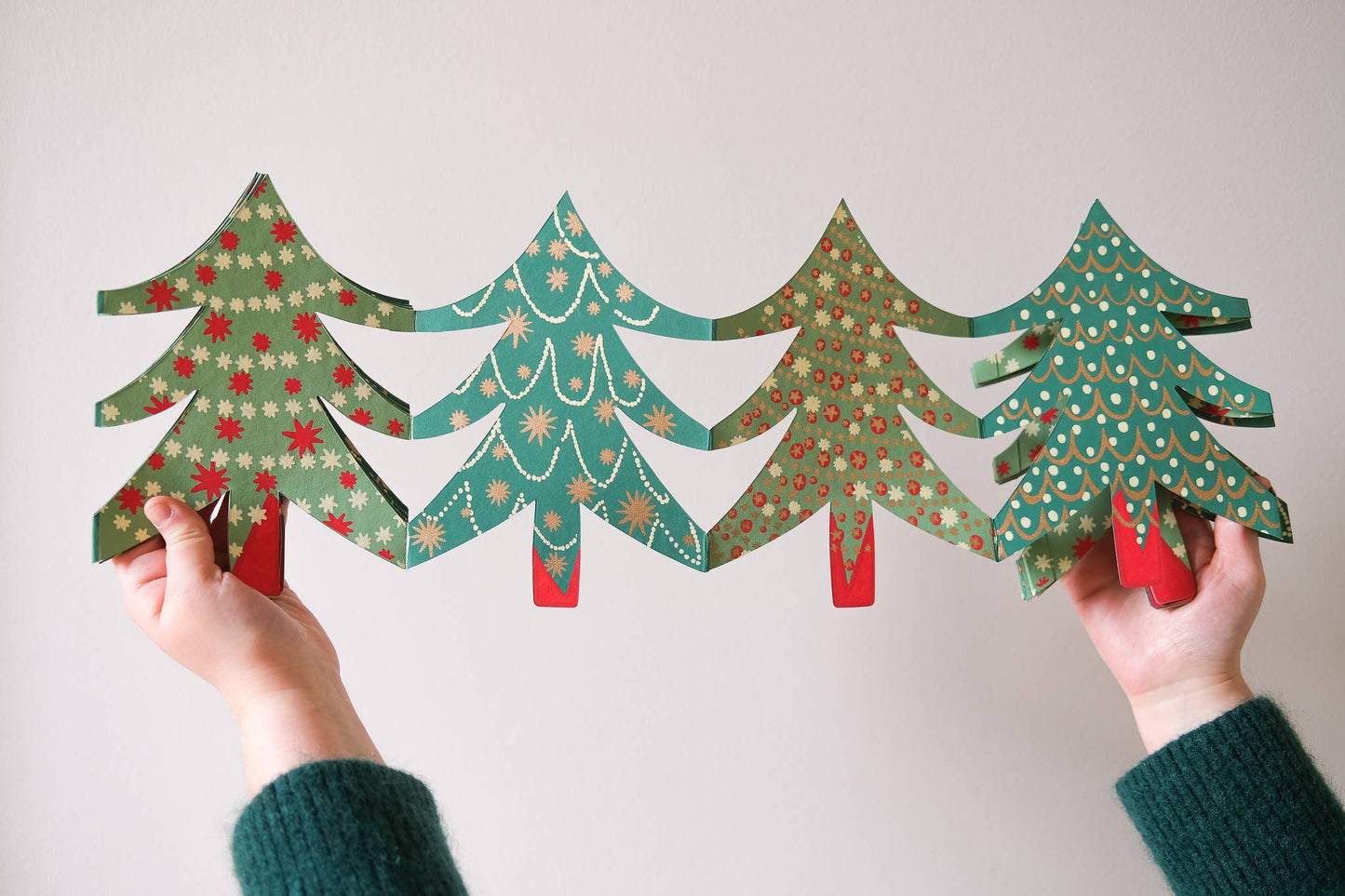 Christmas Trees Concertina Garland