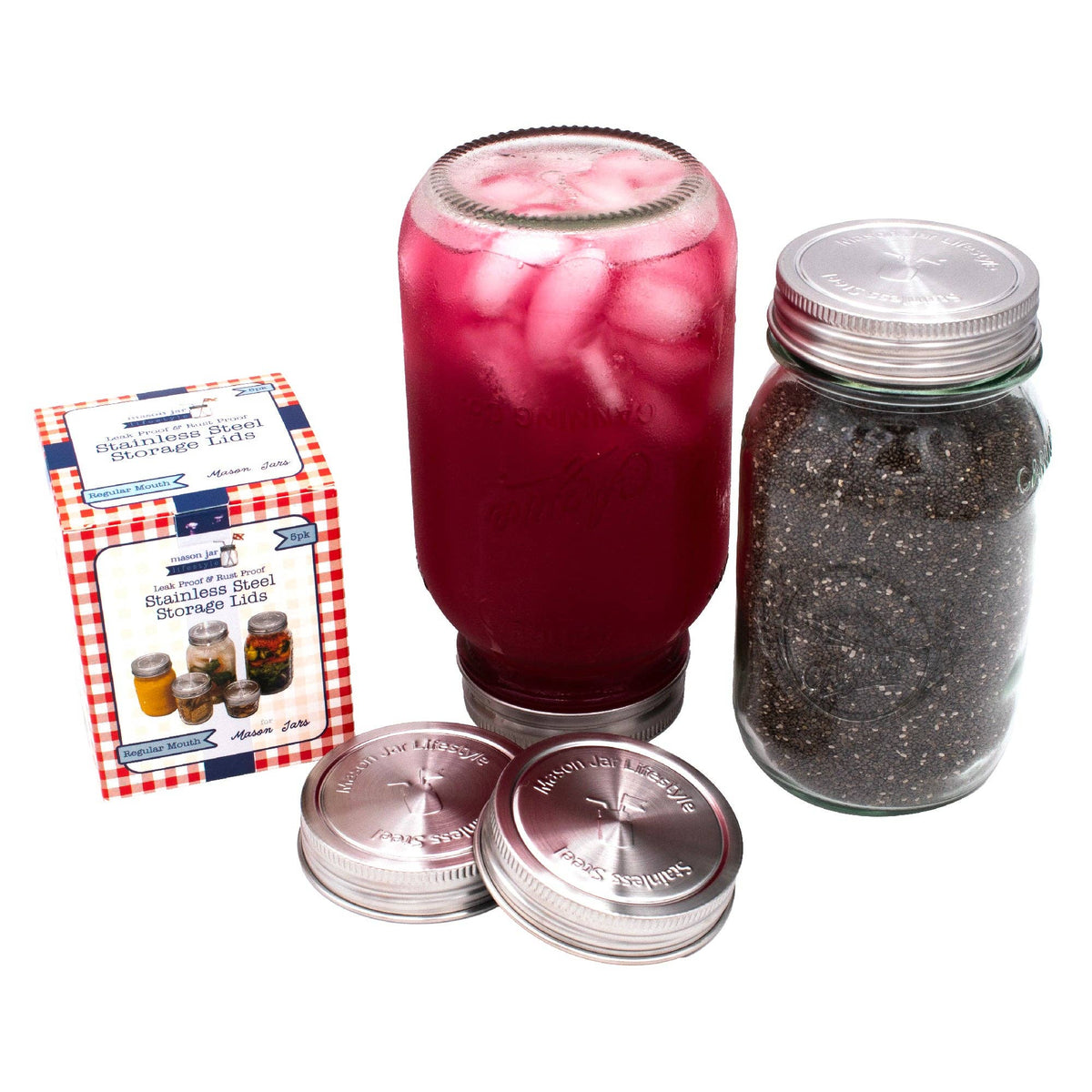 Stainless Steel Mason Jar Storage Lids