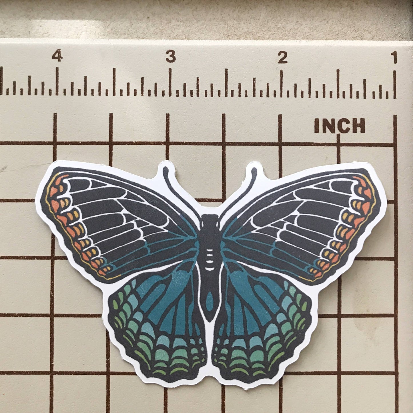 Red Spotted Purple Butterfly Eco-Friendly Paper Sticker
