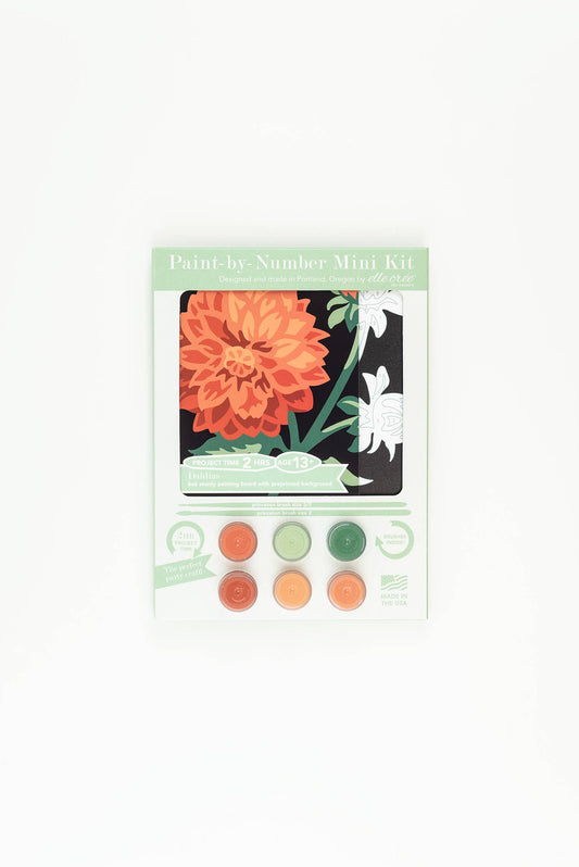 MINI Paint-by-Number Kit, Dahlias