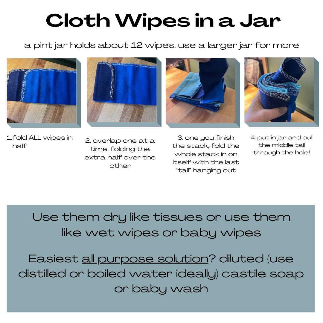 Cloth Wipes in a Jar