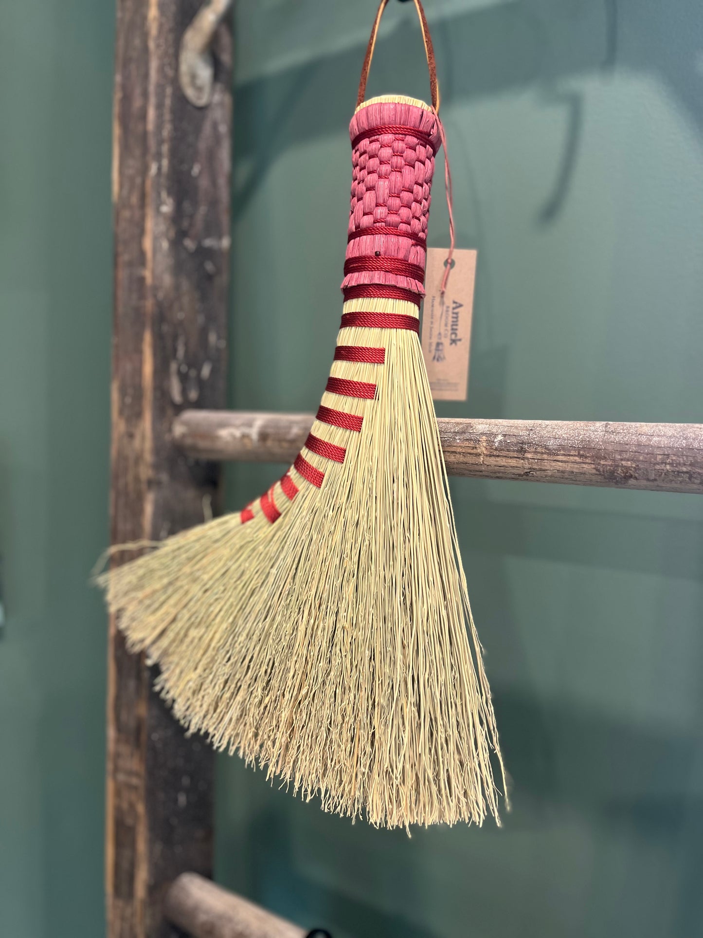 Handled Turkey Wing Whisks | Amuck Broom Co.