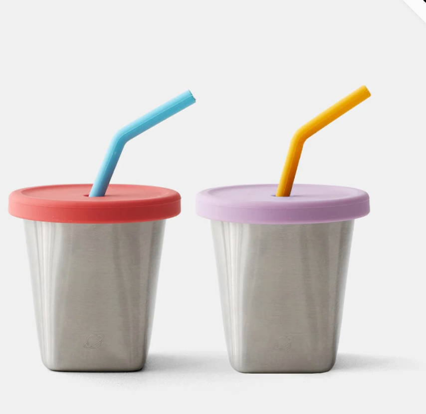 Silicone Straw and Lid Set