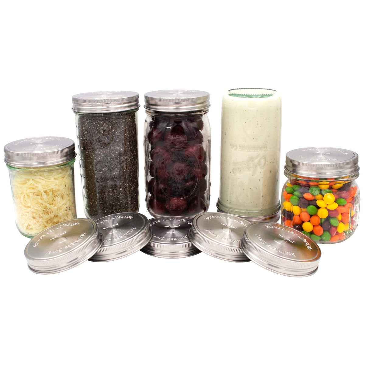 Stainless Steel Mason Jar Storage Lids