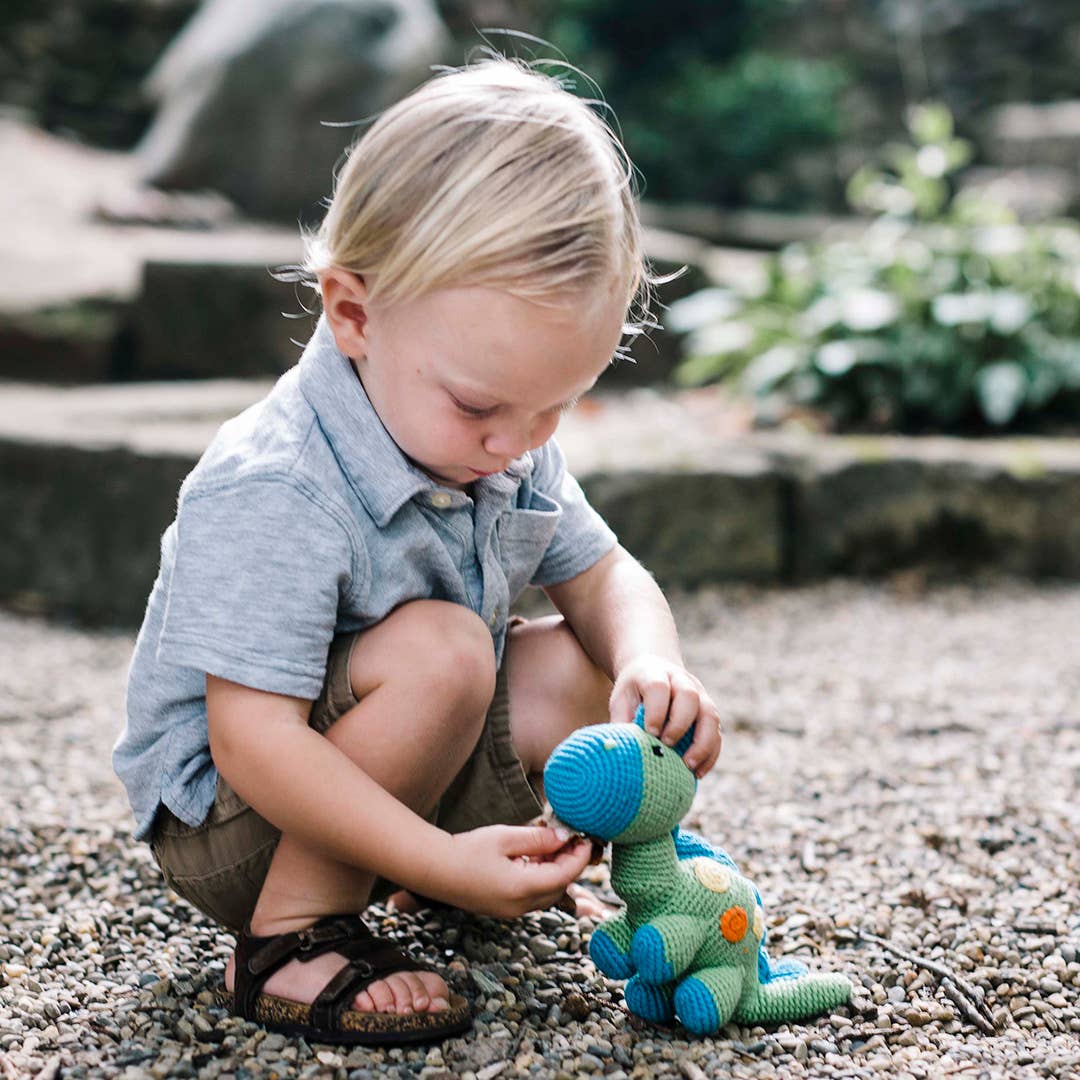 Stegosaurus Plush Dino Rattle