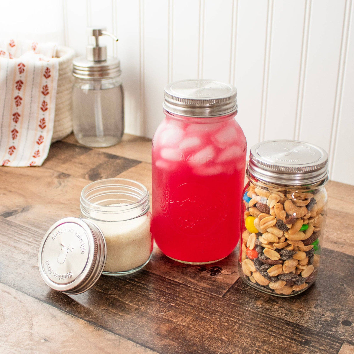 Stainless Steel Mason Jar Storage Lids