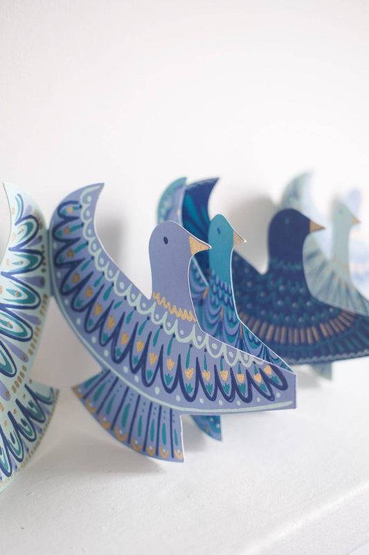 Peace Doves Concertina Garland