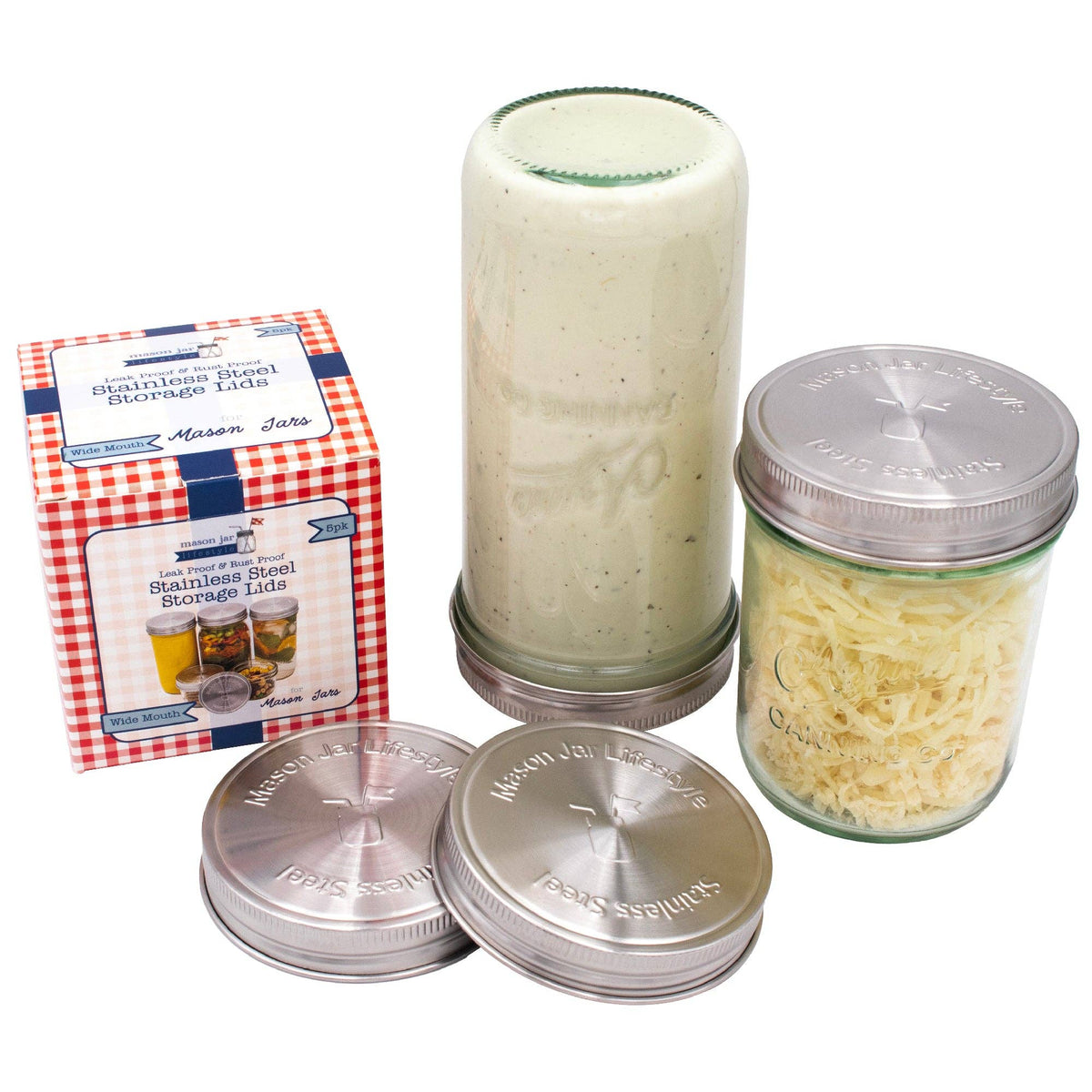 Stainless Steel Mason Jar Storage Lids