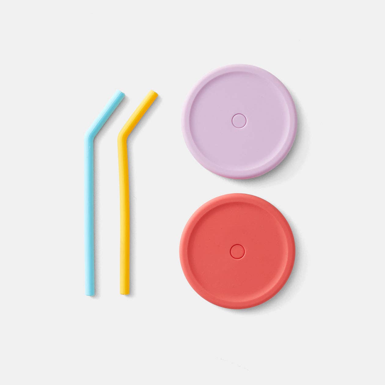 Silicone Straw and Lid Set