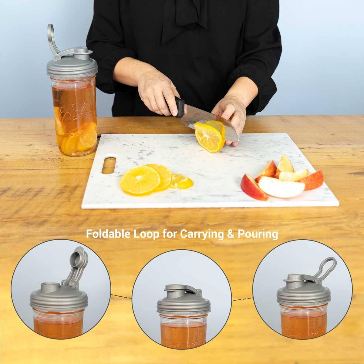 ReCAP® Mason Jars Lid POUR Carry Loop