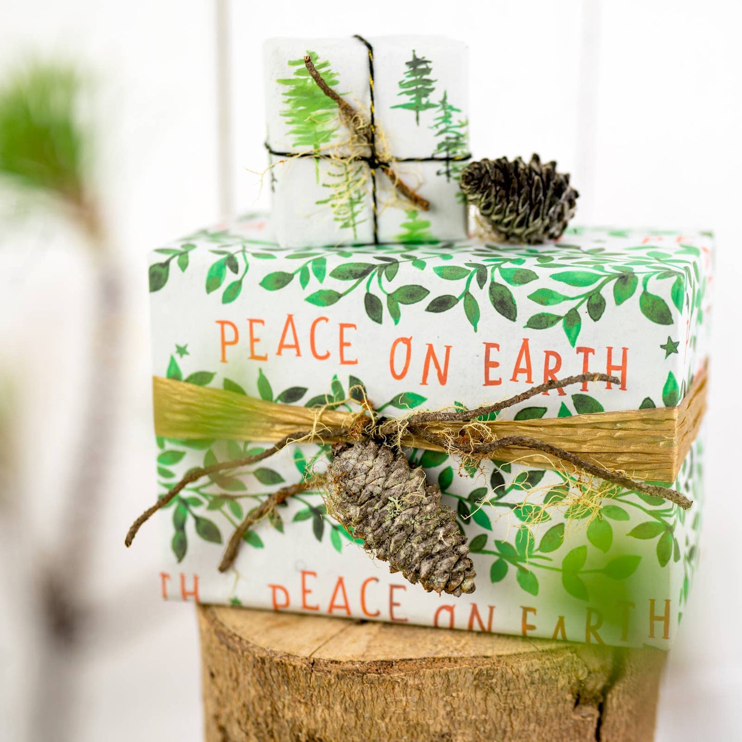 Peace on Earth • Double-sided Eco Holiday Gift Wrap