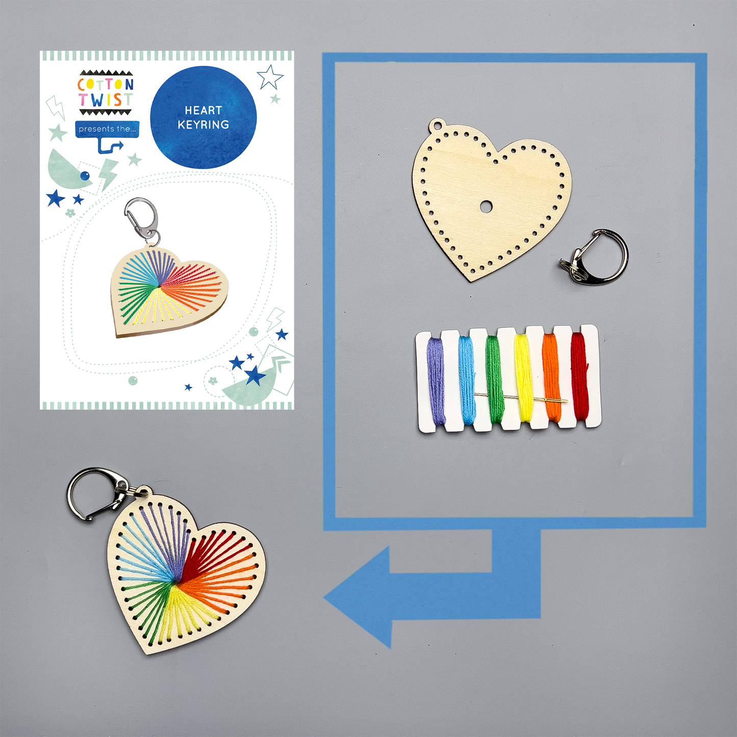 Heart Keyring Craft Kit