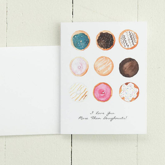 Doughnut Watercolor Note Card