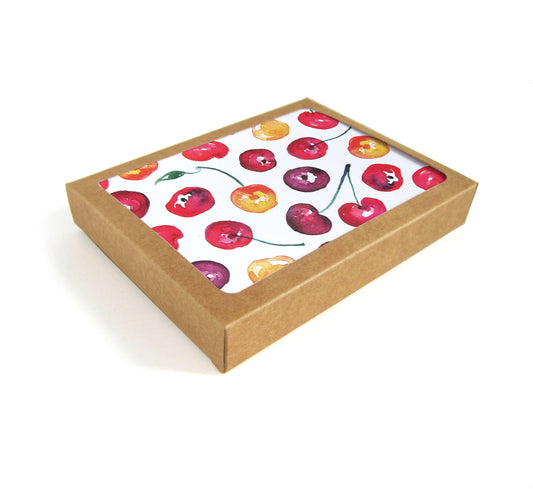 Cherries Watercolor Everyday Card - Boxed Set of 8
