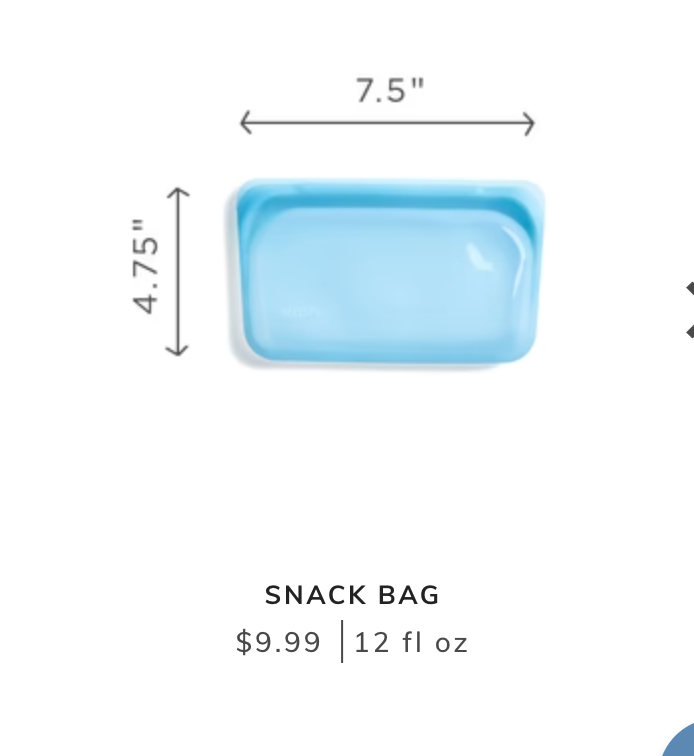 Stasher Silicone Bags, Snack Size