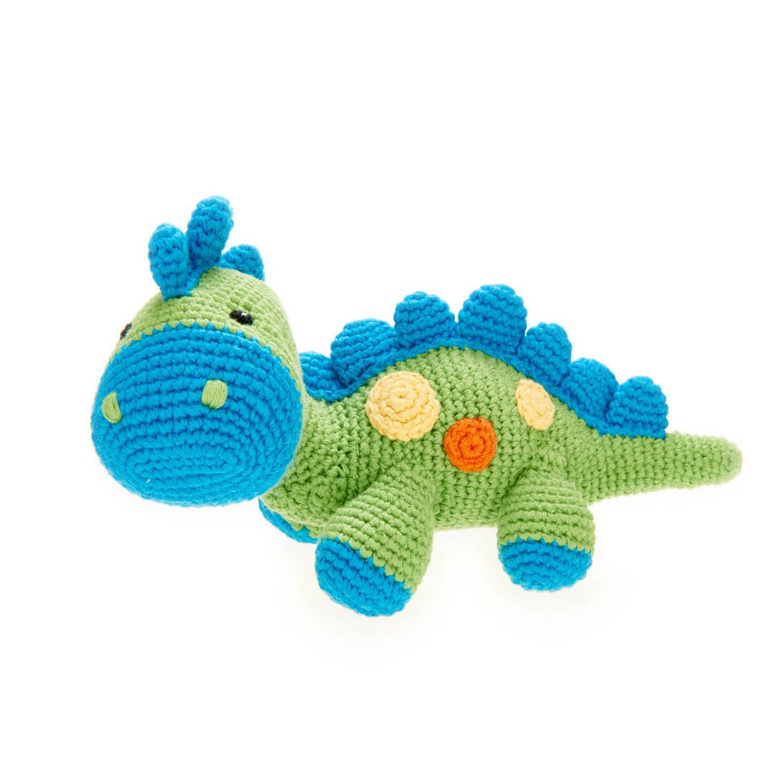 Stegosaurus Plush Dino Rattle