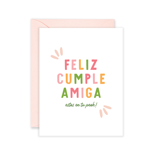 Feliz Cumple Amiga - Birthday Card & Friendship Card